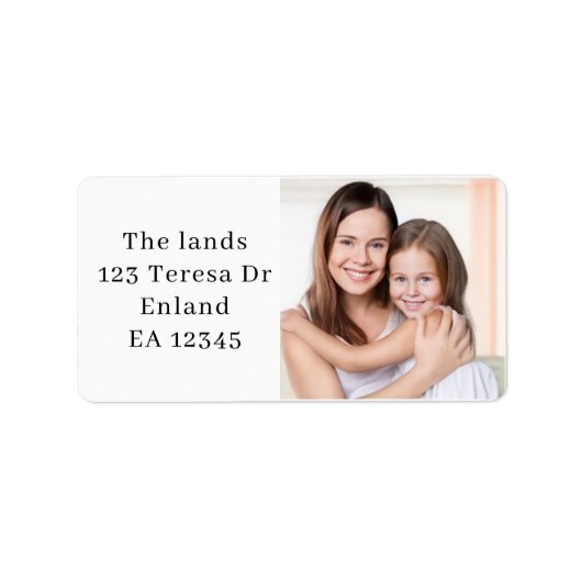 Personalized Family Photo Address Design Etiket (Voorkant)