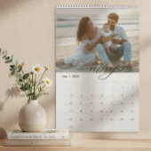 Personalized Family Photo Calendar Minimal Script Kalender