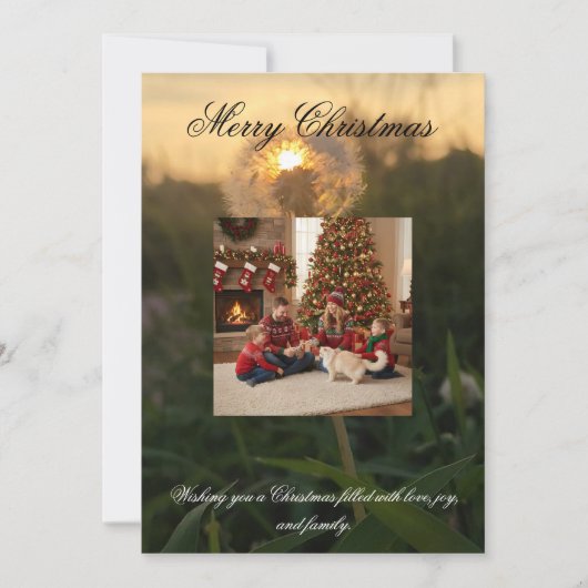 Personalized Family Photo Christmas Card Bedankkaart (Voorkant)