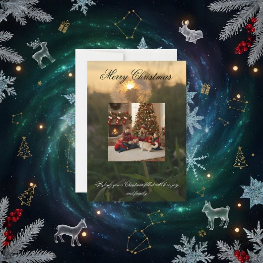 Personalized Family Photo Christmas Card Bedankkaart