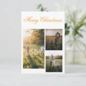 Personalized Family Photo Christmas Card Bedankkaart (Staand voorkant)