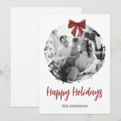 Personalized Family Photo Christmas Card Feestdagenkaart (Voorkant / Achterkant)