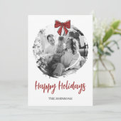 Personalized Family Photo Christmas Card Feestdagenkaart (Staand voorkant)