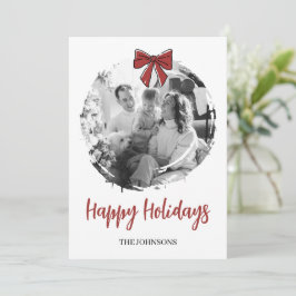 Personalized Family Photo Christmas Card Feestdagenkaart