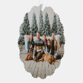 Personalized Family Photo Christmas Ornament Tag (Rechts)