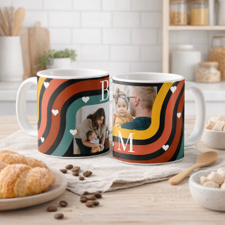 Personalized Family Photo Coffee Mug – Retro Desig Koffiemok