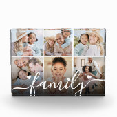 Personalized Family Photo Collage Acrylic Fotoblokken (Voorkant)