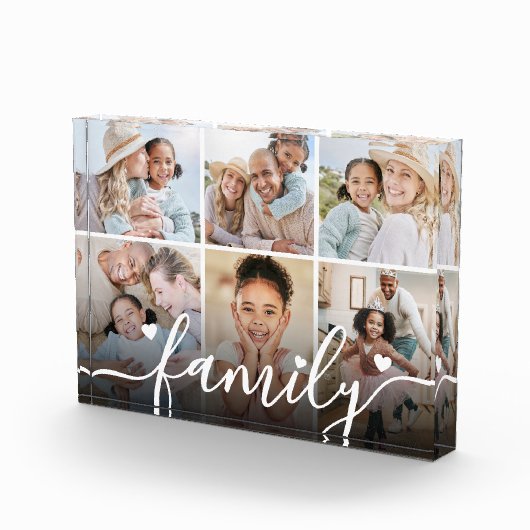 Personalized Family Photo Collage Acrylic Fotoblokken (Rechts)