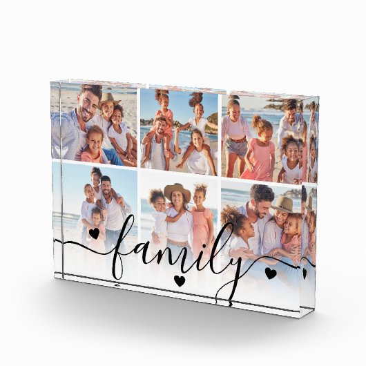 Personalized Family Photo Collage Acrylic Fotoblokken (Rechts)