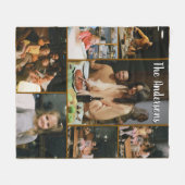 Personalized Family Photo Collage Fleece Blanket Deken (Voorkant (Horizontaal))