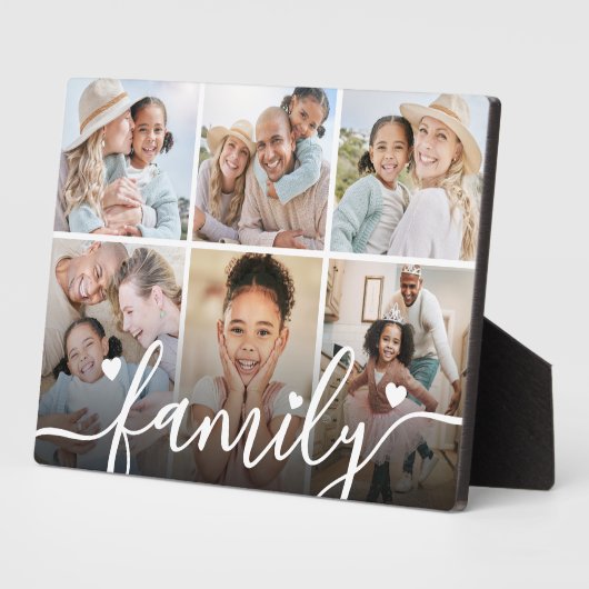 Personalized Family Photo Collage Fotoplaat (Zijkant)