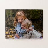 Personalized Family Photo Collage Jigsaw Puzzle Legpuzzel (Horizontaal)
