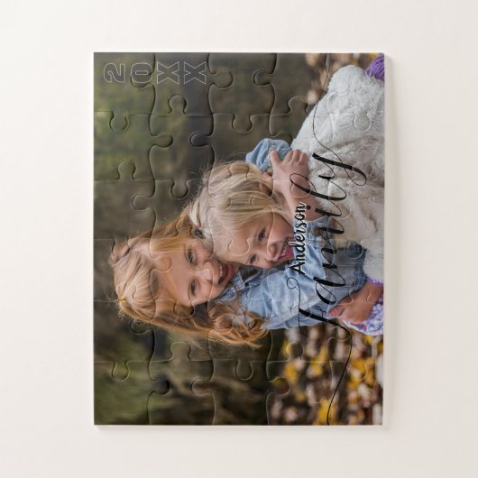 Personalized Family Photo Collage Jigsaw Puzzle Legpuzzel (Verticaal)