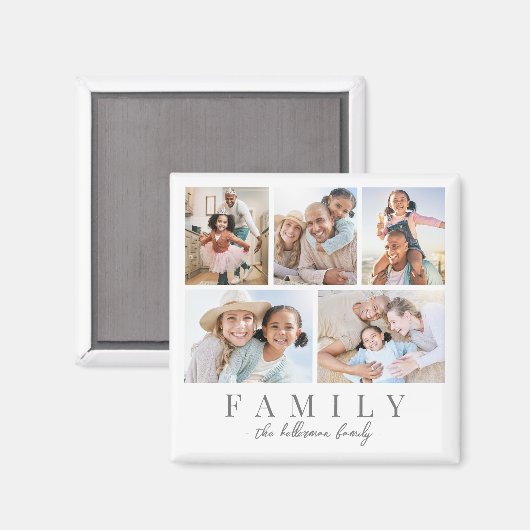 Personalized Family Photo Collage Magneet (Voorkant / Achterkant)