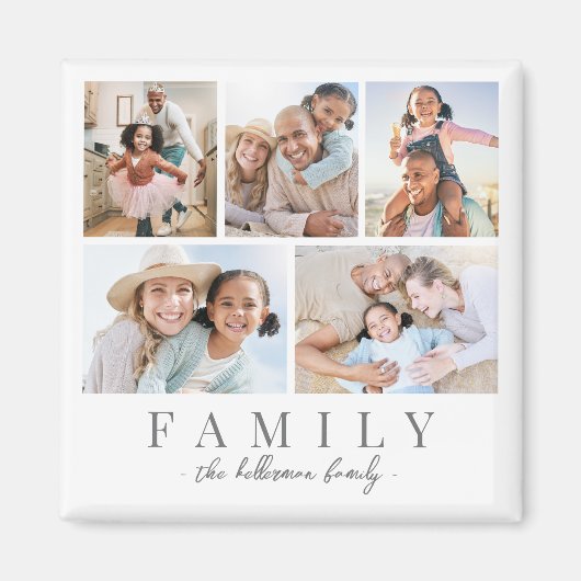 Personalized Family Photo Collage Magneet (Voorkant)