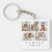 Personalized Family Photo Collage Sleutelhanger (Voorkant)