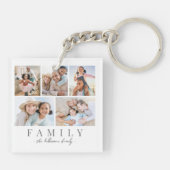 Personalized Family Photo Collage Sleutelhanger (Achterkant)