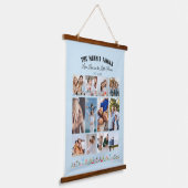 Personalized Family Photo Collage Tapestry Hangend Wandkleed (Gebogen)