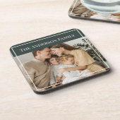 Personalized Family Photo | Custom Family Name  Bier Onderzetter (Linkerzijde)