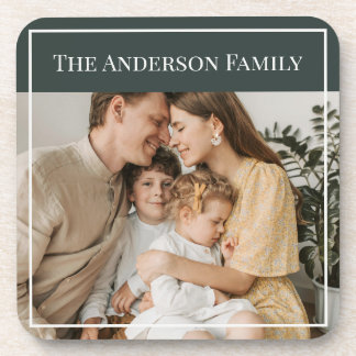 Personalized Family Photo | Custom Family Name  Bier Onderzetter