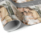 Personalized Family Photo | Custom Family Name  Cadeaupapier (Rol Hoek)