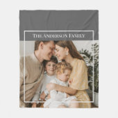 Personalized Family Photo | Custom Family Name Fleece Deken (Voorkant)