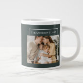 Personalized Family Photo | Custom Family Name  Grote Koffiekop (Rechts)