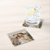 Personalized Family Photo | Custom Family Name  Kartonnen Onderzetters (Insitu)