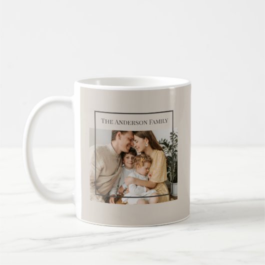 Personalized Family Photo | Custom Family Name Koffiemok (Links)