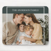 Personalized Family Photo | Custom Family Name  Muismat (Voorkant)