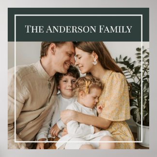 Personalized Family Photo | Custom Family Name  Poster