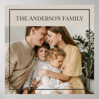 Personalized Family Photo | Custom Family Name  Poster