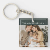 Personalized Family Photo | Custom Family Name  Sleutelhanger (voorkant)
