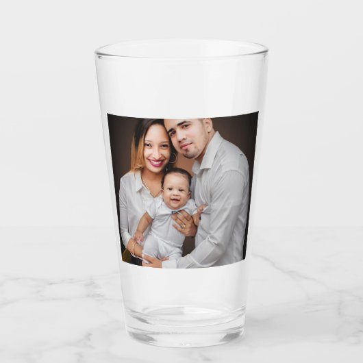Personalized Family Photo Custom Glas (Voorkant)