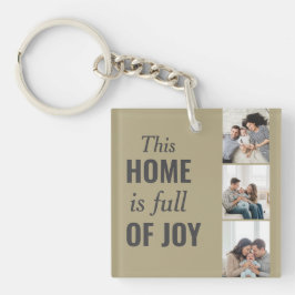 Personalized Family Photo Full of Joy Valentine's Sleutelhanger