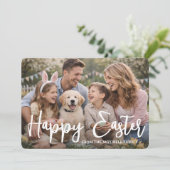 Personalized Family Photo Happy Easter Feestdagenkaart (Staand voorkant)
