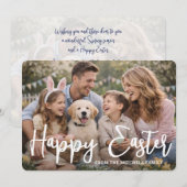 Personalized Family Photo Happy Easter Feestdagenkaart (Voorkant / Achterkant)