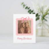 Personalized Family Photo Merry Christmas Card (Staand voorkant)