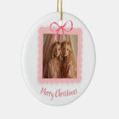 Personalized Family Photo Merry Christmas Ornament (Rechts)
