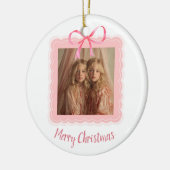 Personalized Family Photo Merry Christmas Ornament (Links)