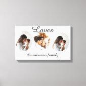 Personalized Family Photo Poster – Custom Name  Canvas Afdruk (Voorkant)