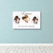 Personalized Family Photo Poster – Custom Name  Canvas Afdruk (Insitu (Houten vloer))