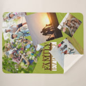 Personalized Family Photo Sherpa Blanket Deken (Voorkant (horizontaal))