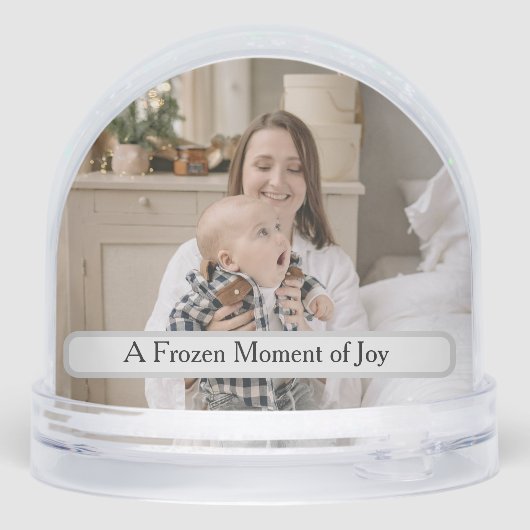 Personalized Family Photo Snow Globe Sneeuwbol (Achterkant)