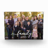 Personalized Family Photo Text Script Photo Block Fotoblokken (Voorkant)