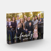 Personalized Family Photo Text Script Photo Block Fotoblokken (Links)
