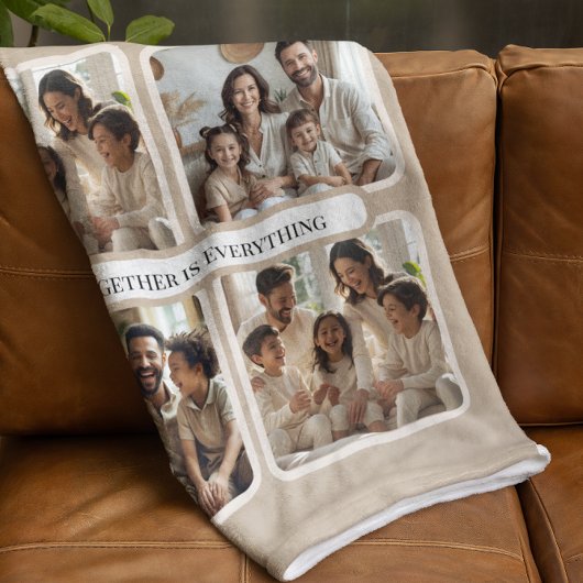  Personalized Family Photo-Together Is Everything Sherpa Deken