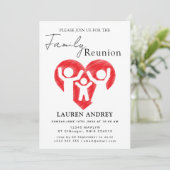 Personalized Family Reunion Party Invitation Kaart (Staand voorkant)
