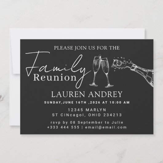 Personalized Family Reunion Party Invitation Kaart (Voorkant)