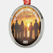 Personalized Family Reunion Photo 2025 Christmas Metalen Ornament (Links)